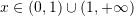 Rendered by QuickLaTeX.com x\in(0,1)\cup(1,+\infty)