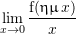 Rendered by QuickLaTeX.com \slim_{x\to0} \sfrac{{\mathrm f}(\fhm x)}{x}