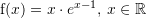 Rendered by QuickLaTeX.com {\mathrm f}(x)=x\cdot e^{x-1},\,x\in\mathbb{R}