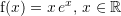 Rendered by QuickLaTeX.com {\mathrm f}(x)=x\,e^x,\,x\in\mathbb{R}