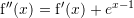 Rendered by QuickLaTeX.com {\mathrm f}''(x)={\mathrm f}'(x)+e^{x-1}